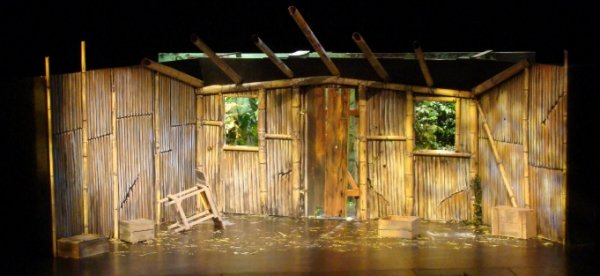 A shack in the Malayan jungle, 1942